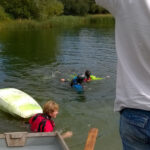 Water rescue First Aid Training outdoors